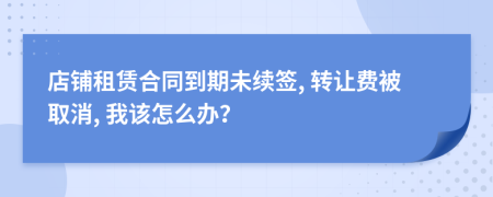 店铺租赁合同到期未续签, 转让费被取消, 我该怎么办？