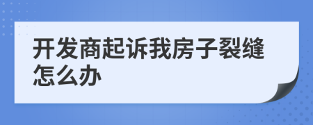 开发商起诉我房子裂缝怎么办