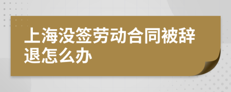 上海没签劳动合同被辞退怎么办