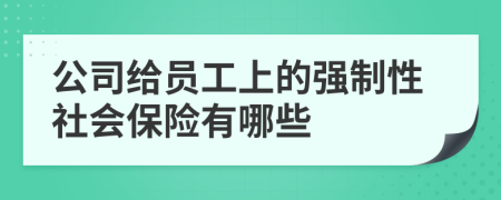 公司给员工上的强制性社会保险有哪些