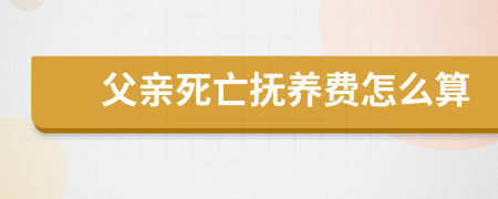 父亲死亡抚养费怎么算