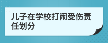 儿子在学校打闹受伤责任划分