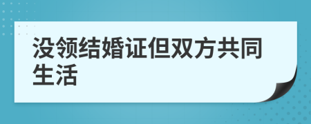 没领结婚证但双方共同生活