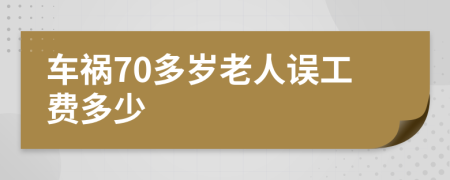 车祸70多岁老人误工费多少