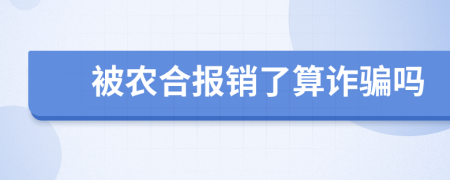 被农合报销了算诈骗吗