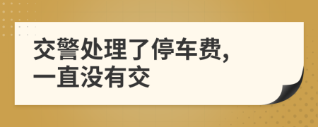 交警处理了停车费, 一直没有交