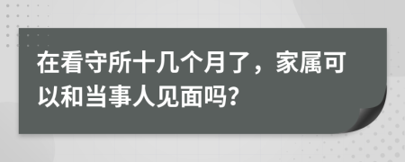 在看守所十几个月了，家属可以和当事人见面吗？