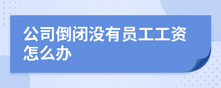 公司倒闭没有员工工资怎么办