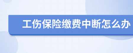 工伤保险缴费中断怎么办