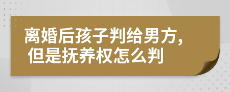 离婚后孩子判给男方, 但是抚养权怎么判