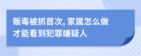 贩毒被抓首次, 家属怎么做才能看到犯罪嫌疑人