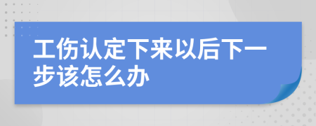 工伤认定下来以后下一步该怎么办