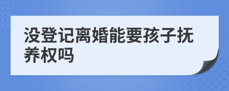 没登记离婚能要孩子抚养权吗
