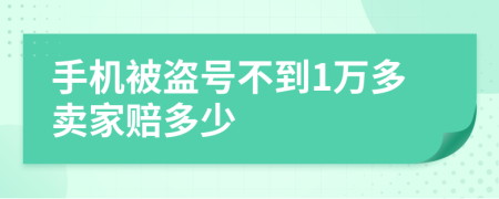 手机被盗号不到1万多卖家赔多少
