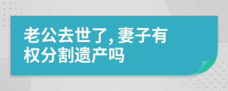 老公去世了, 妻子有权分割遗产吗