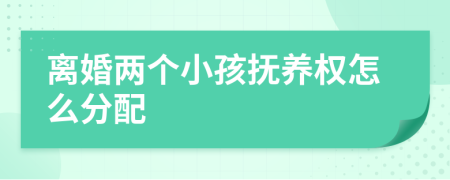 离婚两个小孩抚养权怎么分配