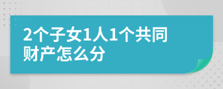 2个子女1人1个共同财产怎么分