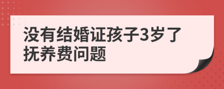 没有结婚证孩子3岁了抚养费问题