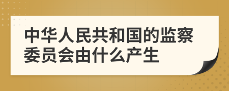 中华人民共和国的监察委员会由什么产生