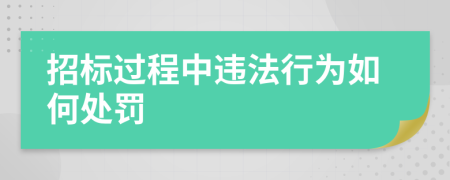 招标过程中违法行为如何处罚