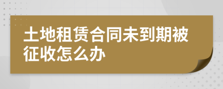 土地租赁合同未到期被征收怎么办