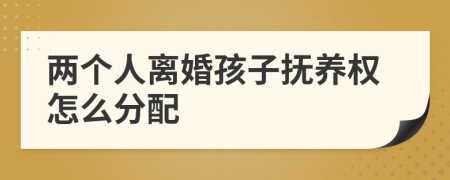 两个人离婚孩子抚养权怎么分配