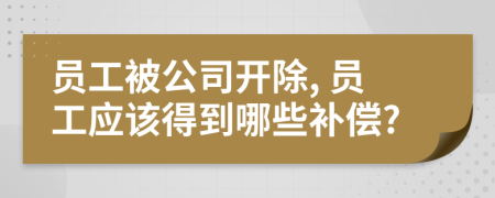 员工被公司开除, 员工应该得到哪些补偿?