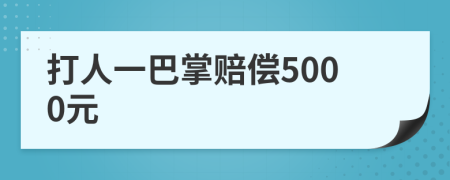 打人一巴掌赔偿5000元