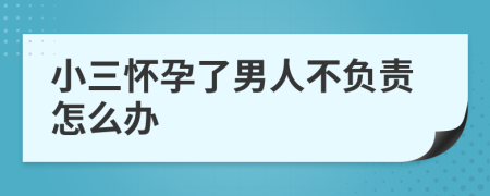 小三怀孕了男人不负责怎么办