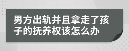 男方出轨并且拿走了孩子的抚养权该怎么办