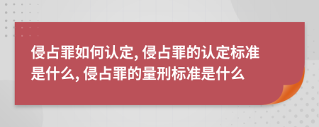 侵占罪如何认定, 侵占罪的认定标准是什么, 侵占罪的量刑标准是什么