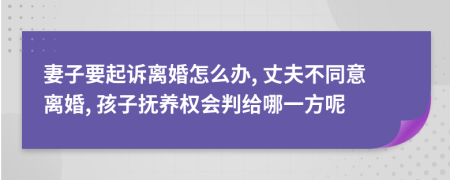 妻子要起诉离婚怎么办, 丈夫不同意离婚, 孩子抚养权会判给哪一方呢