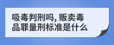 吸毒判刑吗, 贩卖毒品罪量刑标准是什么