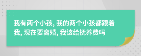 我有两个小孩, 我的两个小孩都跟着我, 现在要离婚, 我该给抚养费吗