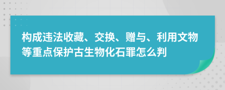 构成违法收藏、交换、赠与、利用文物等重点保护古生物化石罪怎么判