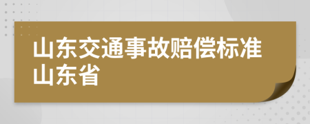 山东交通事故赔偿标准山东省
