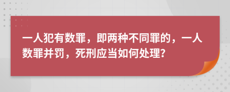 一人犯有数罪，即两种不同罪的，一人数罪并罚，死刑应当如何处理？