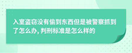 入室盗窃没有偷到东西但是被警察抓到了怎么办, 判刑标准是怎么样的