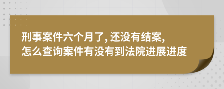 刑事案件六个月了, 还没有结案, 怎么查询案件有没有到法院进展进度