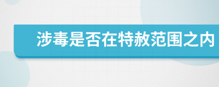 涉毒是否在特赦范围之内