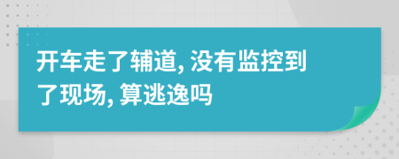 开车走了辅道, 没有监控到了现场, 算逃逸吗