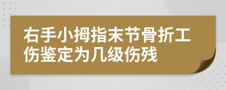 右手小拇指末节骨折工伤鉴定为几级伤残