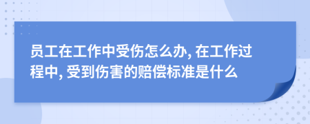 员工在工作中受伤怎么办, 在工作过程中, 受到伤害的赔偿标准是什么