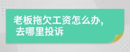 老板拖欠工资怎么办, 去哪里投诉
