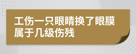 工伤一只眼睛换了眼膜属于几级伤残