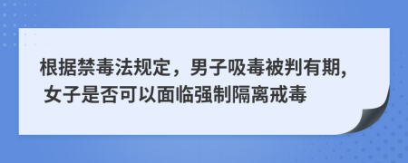 根据禁毒法规定，男子吸毒被判有期, 女子是否可以面临强制隔离戒毒