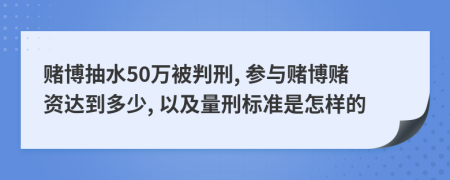 赌博抽水50万被判刑, 参与赌博赌资达到多少, 以及量刑标准是怎样的
