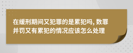 在缓刑期间又犯罪的是累犯吗, 数罪并罚又有累犯的情况应该怎么处理