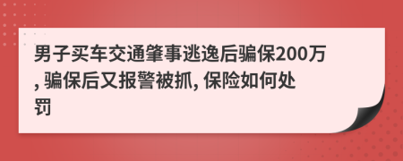 男子买车交通肇事逃逸后骗保200万, 骗保后又报警被抓, 保险如何处罚