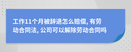 工作11个月被辞退怎么赔偿, 有劳动合同法, 公司可以解除劳动合同吗